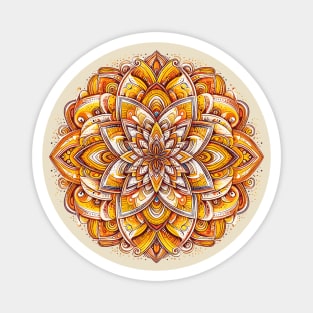 Mandala Orange Yellow 1 Magnet